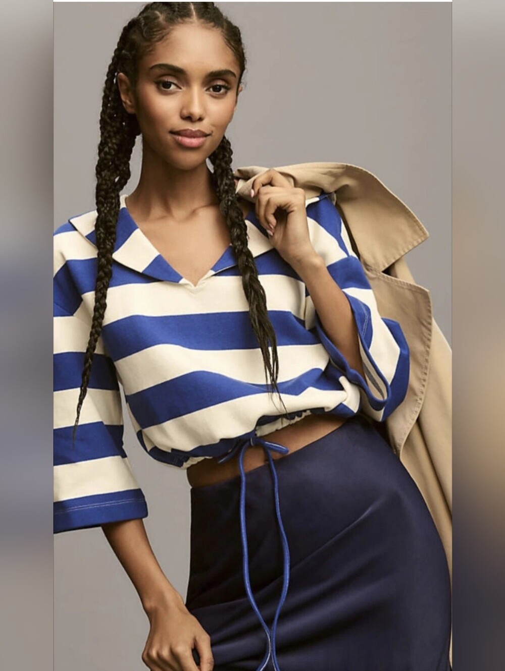 Sunday In Brooklyn Collared Cropped Sweater